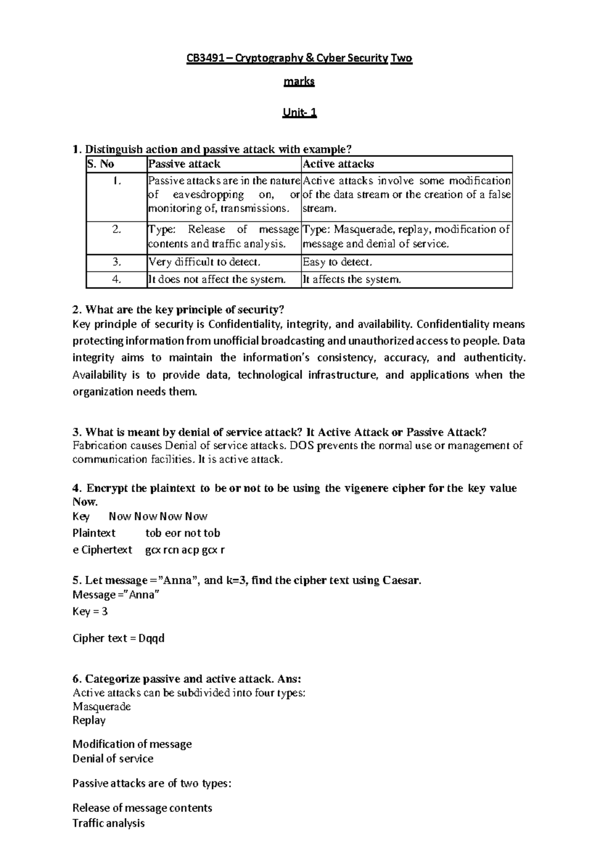 Regulation 2021 5th Sem removed - CB3491 – Cryptography & Cyber ...