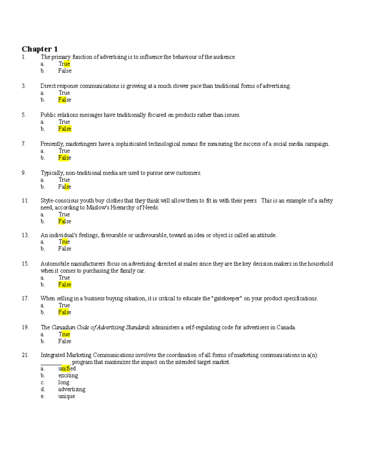 Chapter 1 self test for questions and answers - Chapter 1 The primary ...