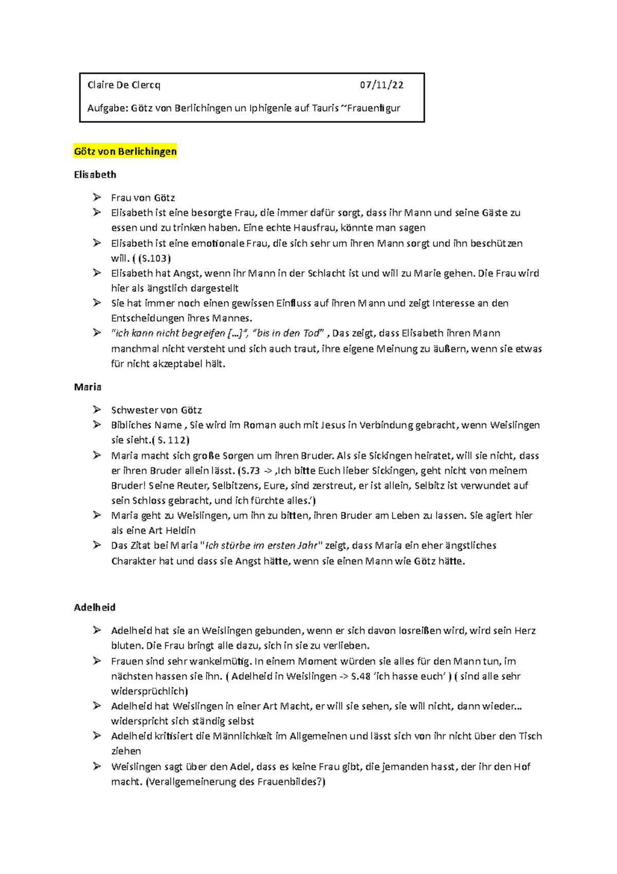 Zusammenfassung Götz Von Berlichingen Aufgabe Götz von Berlichingen - Götz von Berlichingen Elisabeth Frau