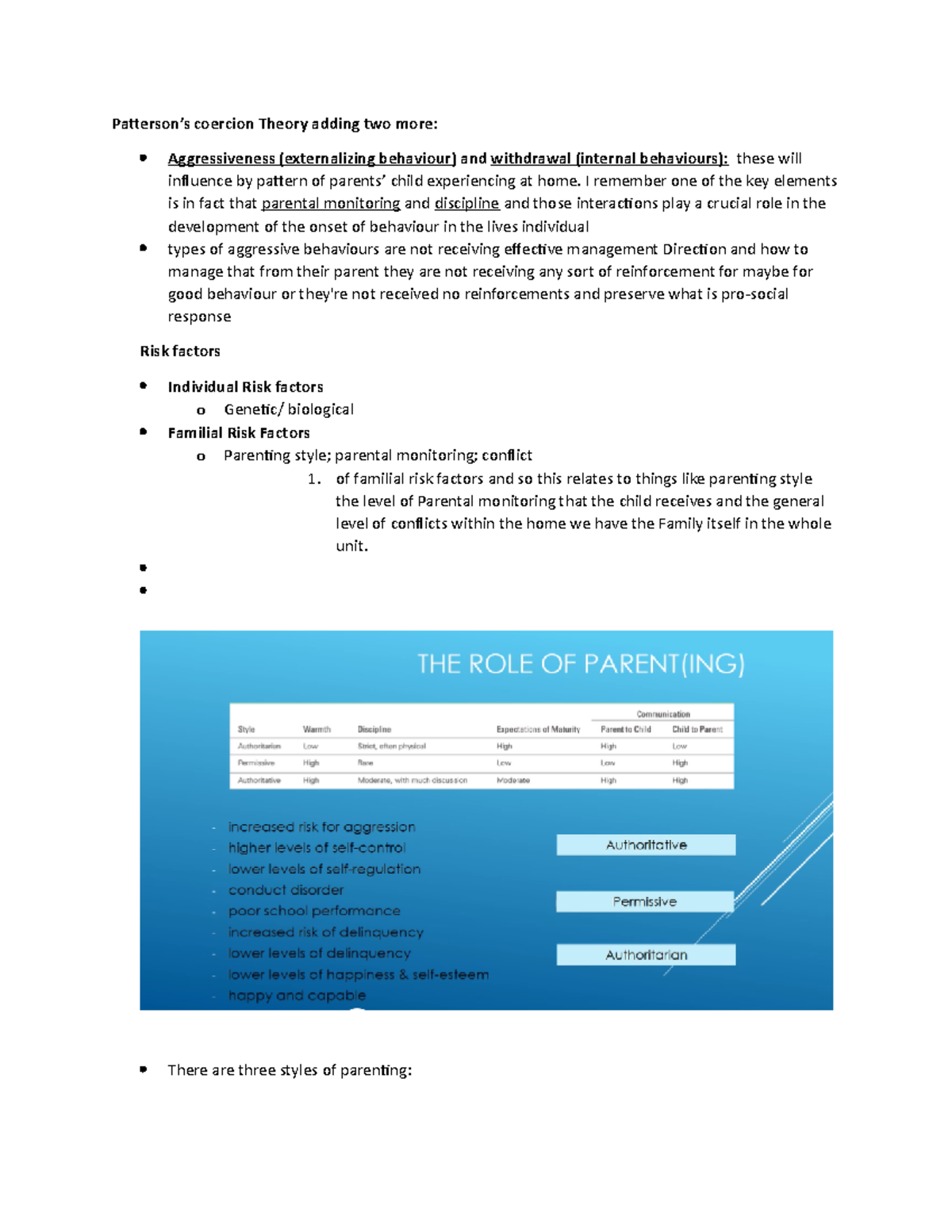 Patterson’s coercion Theory adding two more - Patterson’s coercion ...