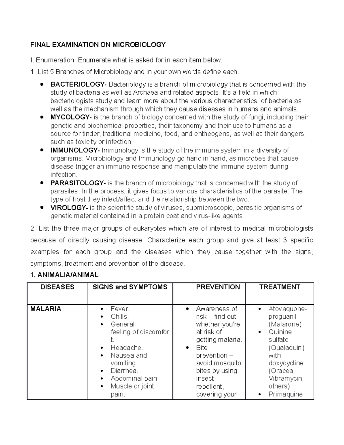 Microbiology Studoc Final Examination On Microbiology I Enumeration Enumerate What Is Asked Microbiology Studoc Final Examination On Microbiology I Enumeration Enumerate What Is Asked