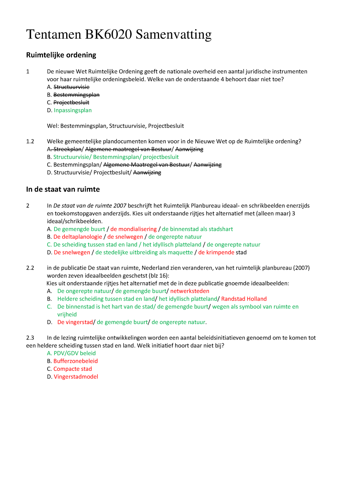 Tentamens BK6020 Samenvatting - Tentamen BK6020 Samenvatting ...