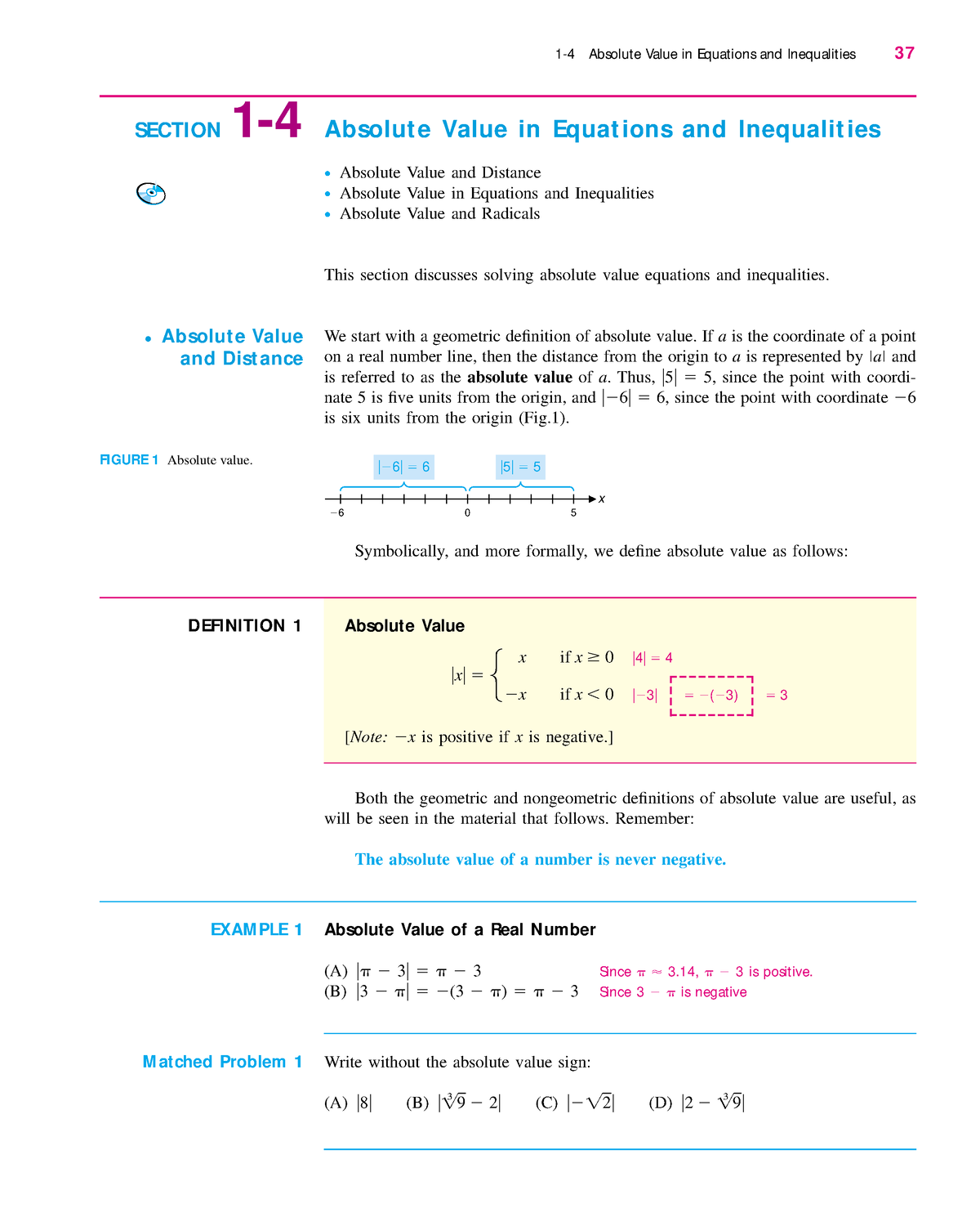 Bpc5 Ch01-04 - Precalc - 1-4 Absolute Value In Equations And ...