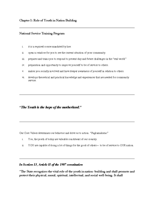 Form - NSTP 100 Term-End Assessment - Essay on One's Existence-Lobrin ...