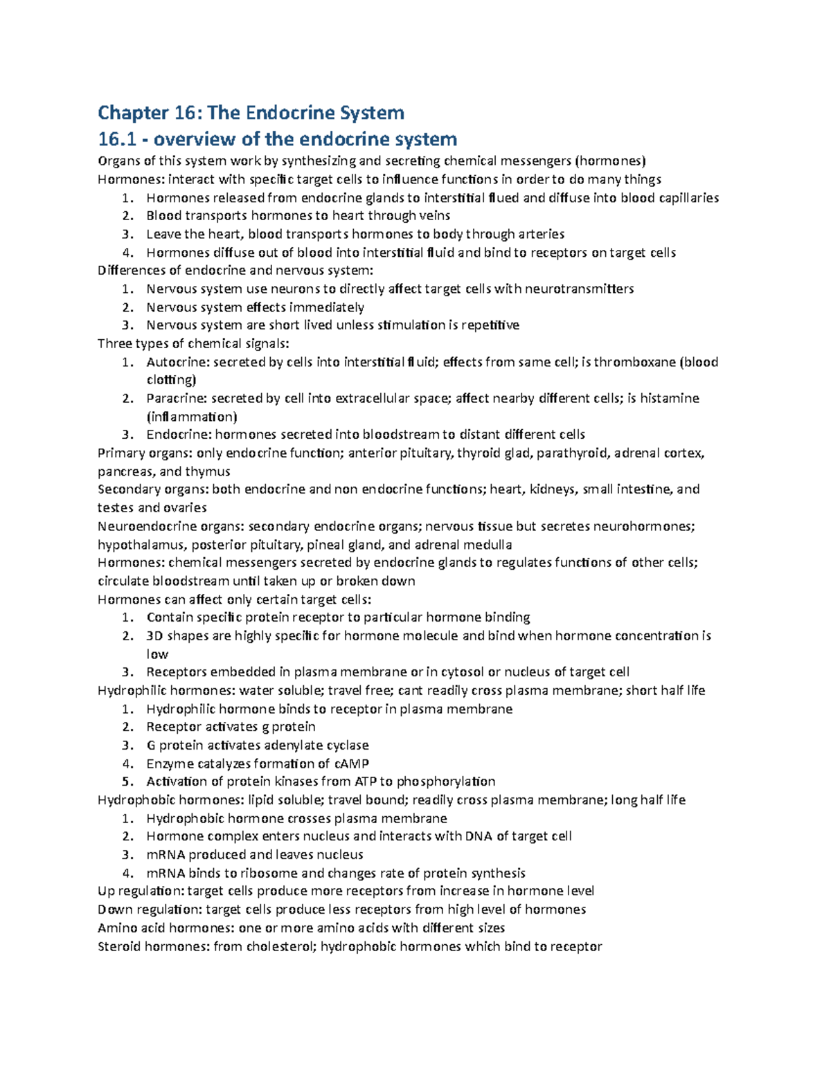 Chapter 16 - The Endocrine System - Chapter 16: The Endocrine System 16 ...