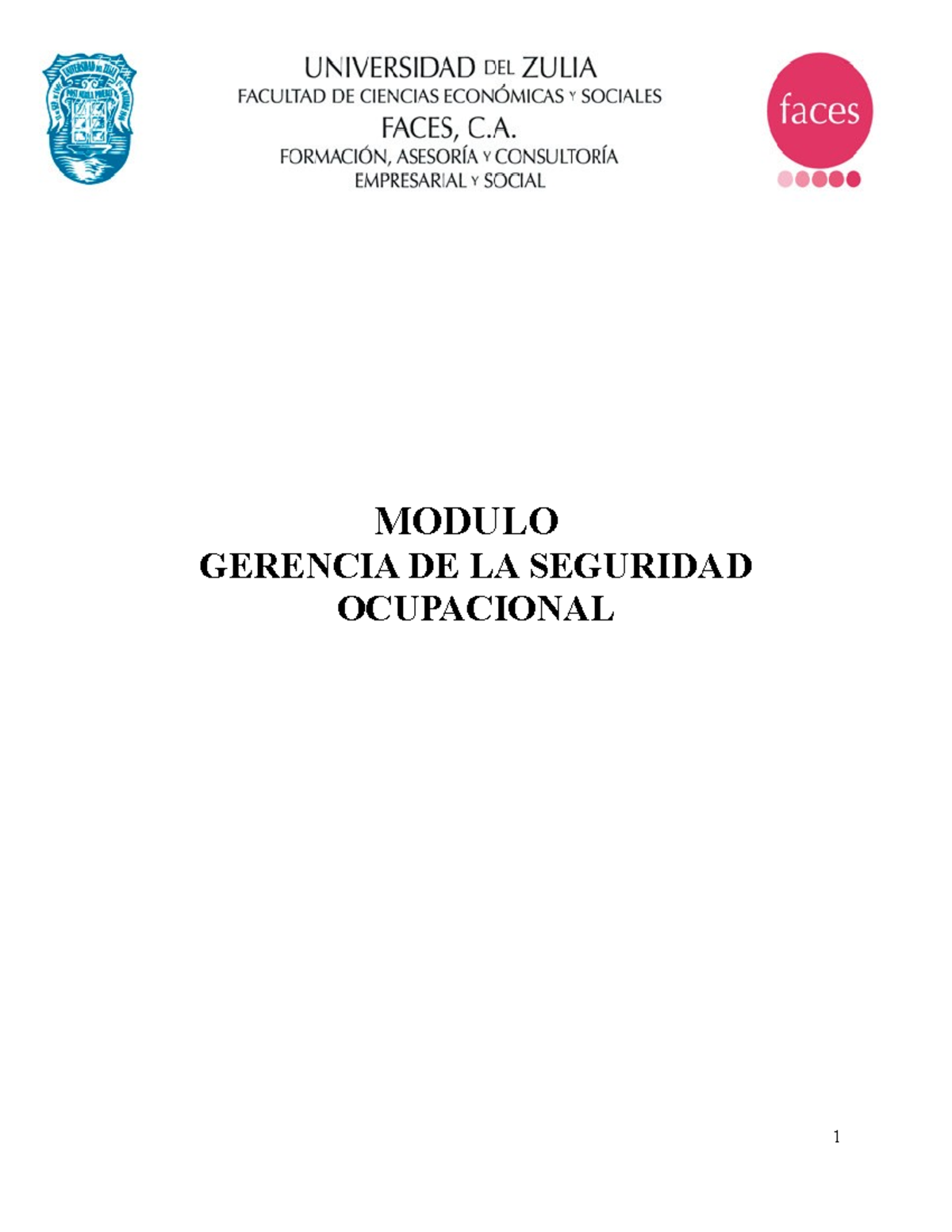 MOD GSOP - actividades - MODULO GERENCIA DE LA SEGURIDAD OCUPACIONAL ...