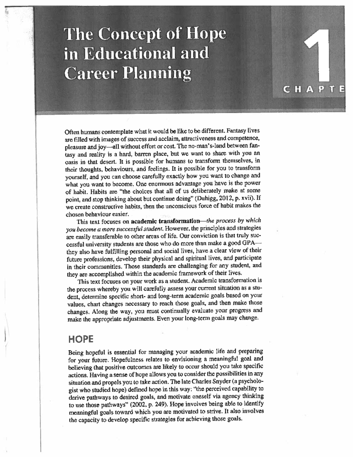 The Concept of Hope in Educational and Career Planning - Fantasy lives ...