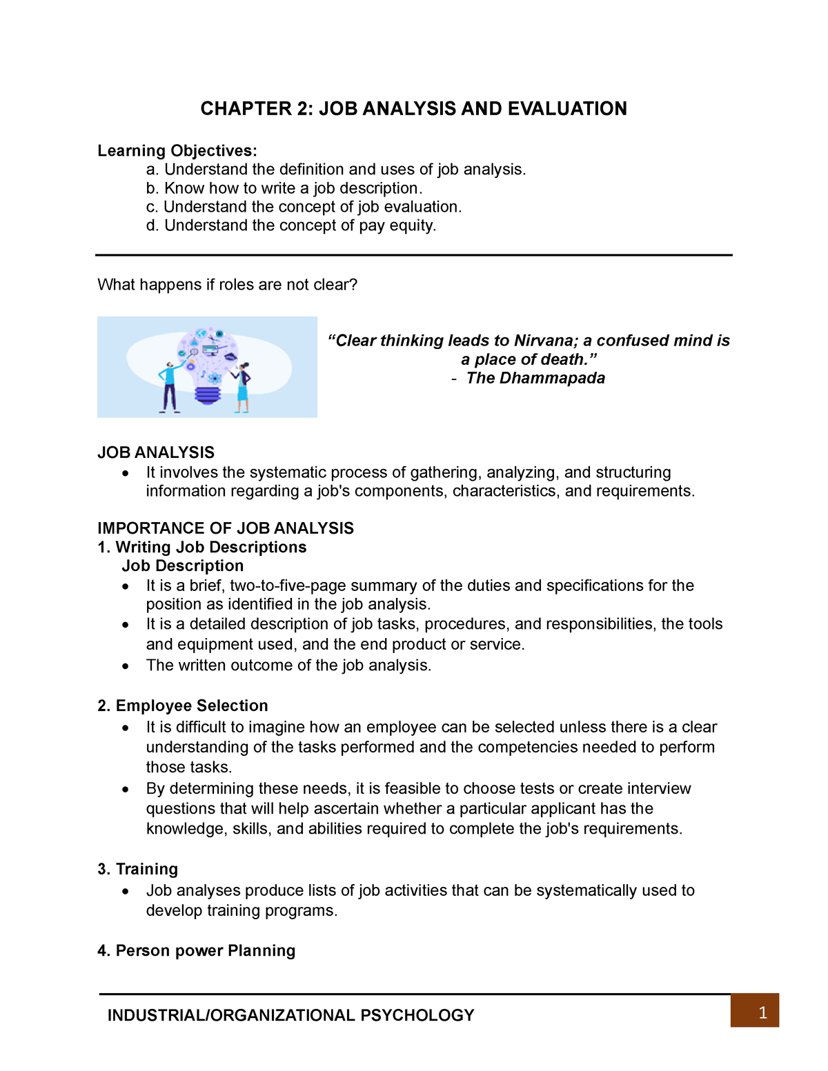 Chapter 2 ( Industrial Psychology) - CHAPTER 2: JOB ANALYSIS AND ...