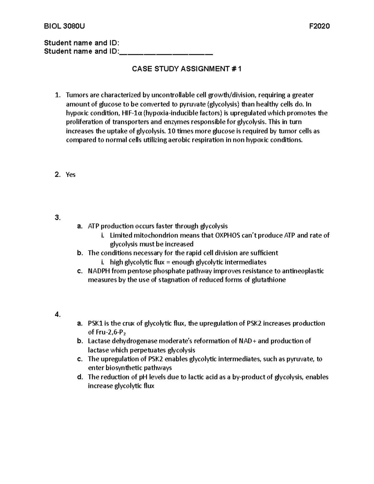 Case Study 1 - BIOL 3080U F Student name and ID: Student name and ID