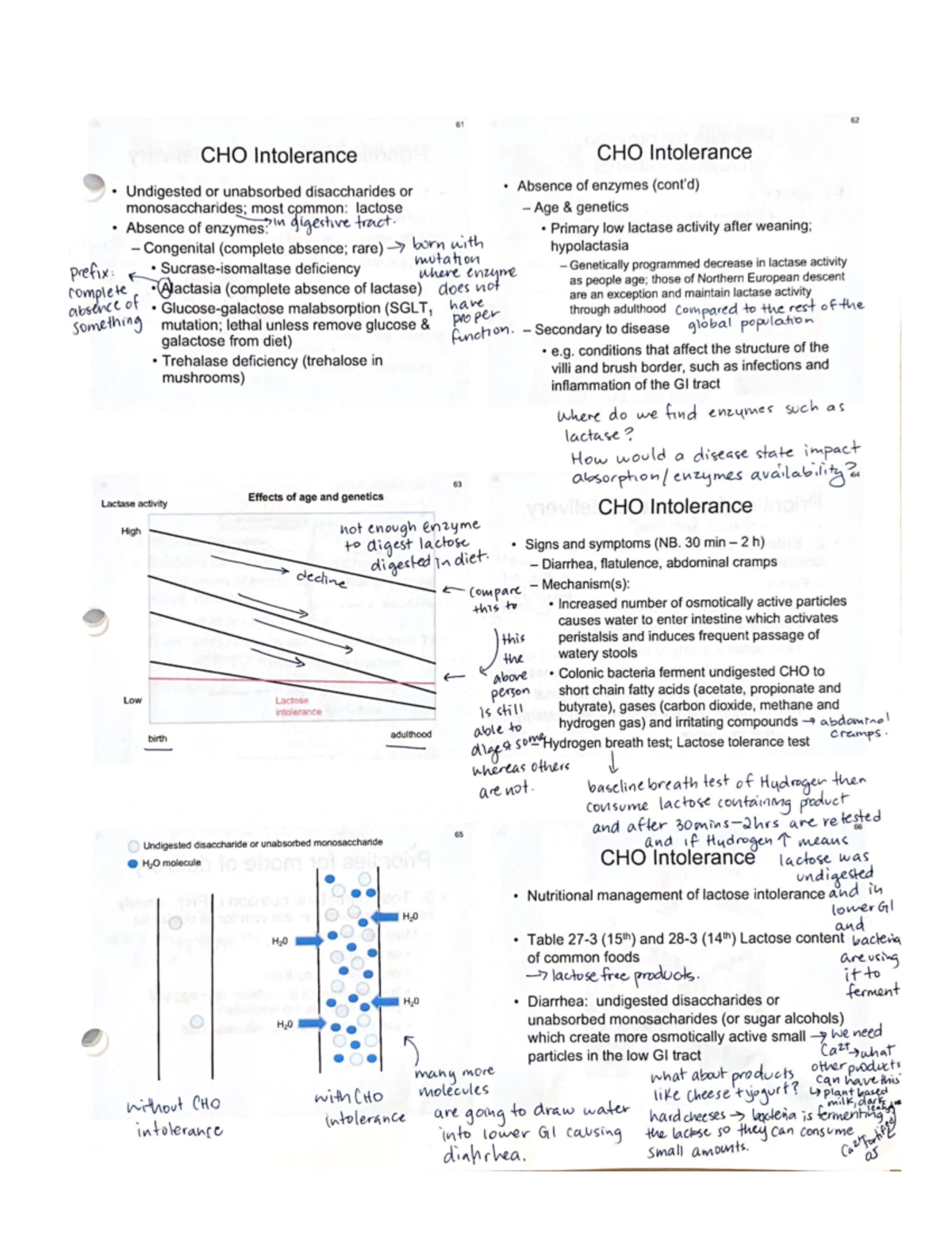 CHO Intolerance - Lecture notes - 61 62 CHO Intolerance CHO Intolerance ...