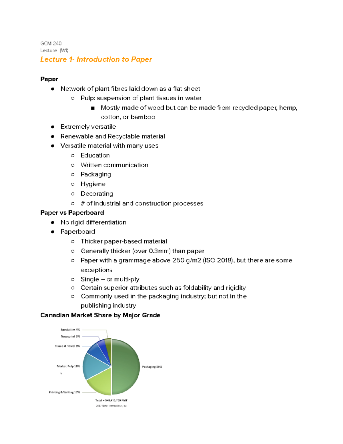 Introduction to Paper (W1) - GCM 240 Lecture (W1) Lecture 1 ...