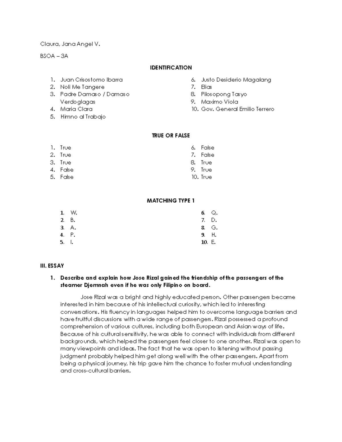 Claura - Rizal Finals 2 - Claura, Jana Angel V. BSOA – 3A ...