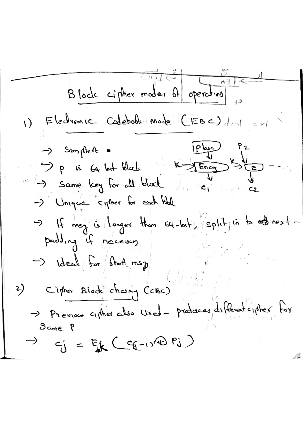 Block cipher modes - Security in computing - Studocu
