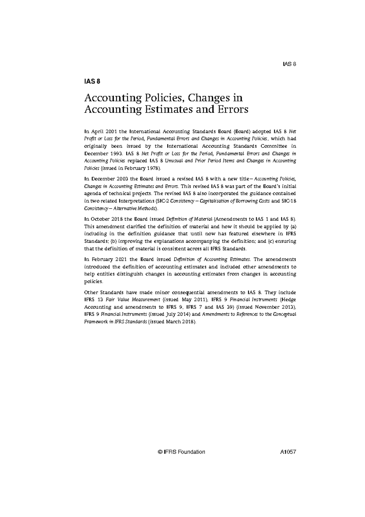 Ias 8 accounting policies changes in accounting estimates and errors ...