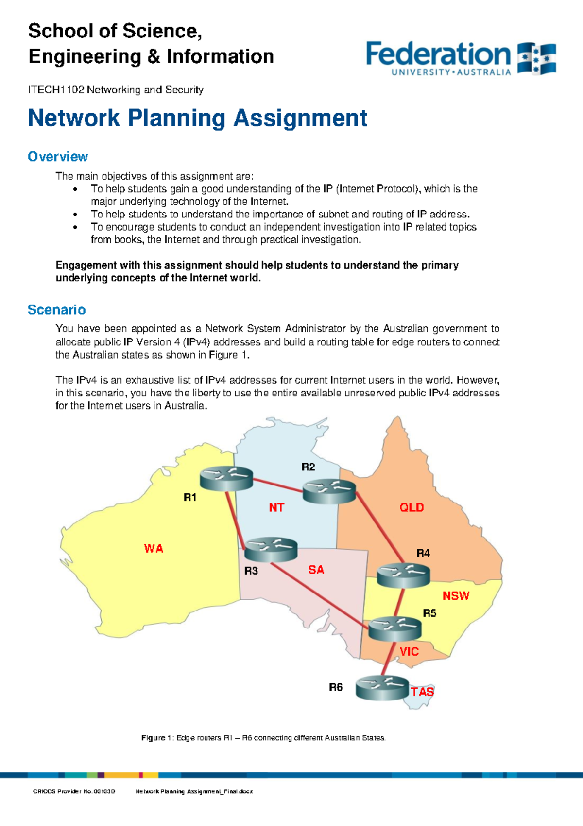 Network Planning Assignment Final - ITECH1102 Networking and Security ...