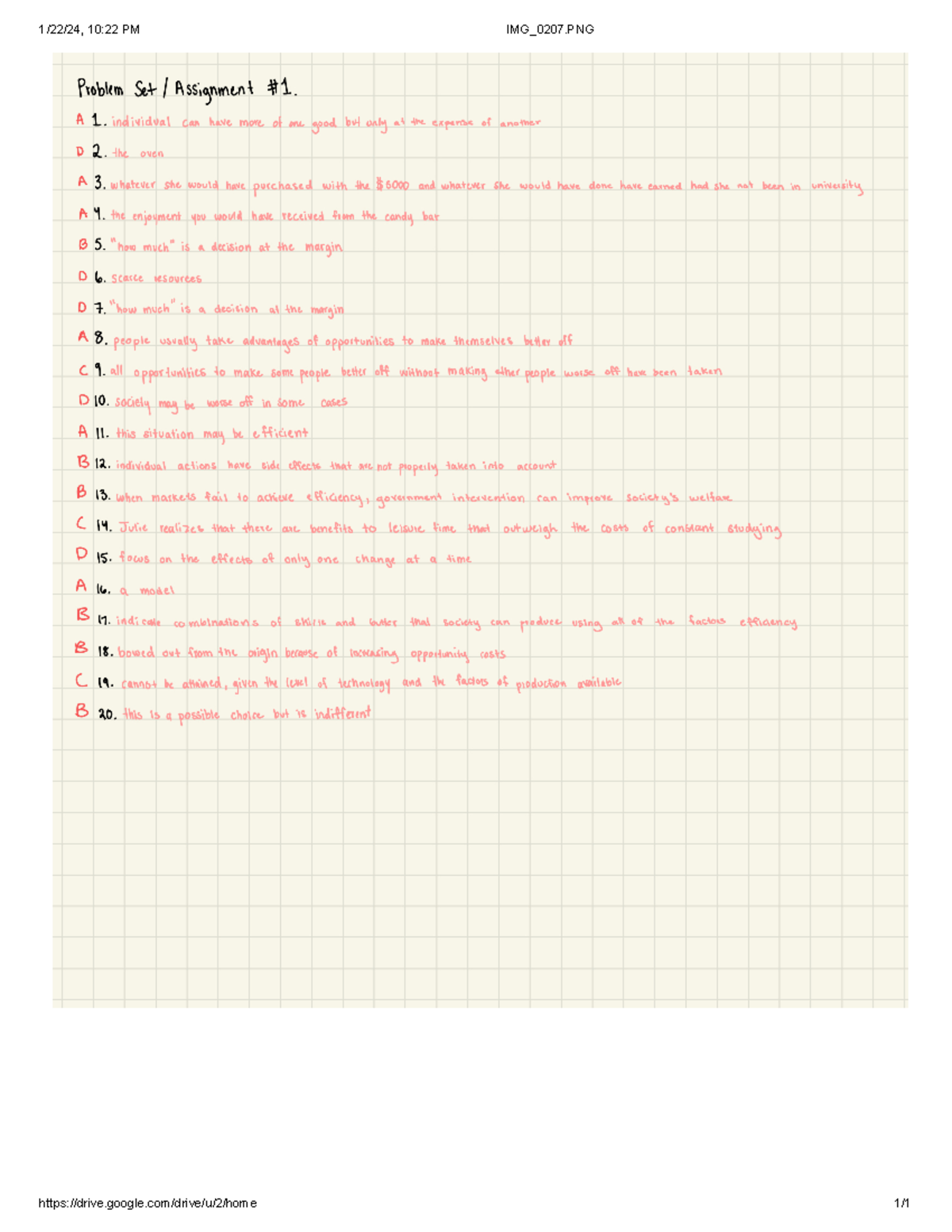 ECN Week 1 - note - 10:22 PM IMG_0207 Problem Set Assignment A 1 ...
