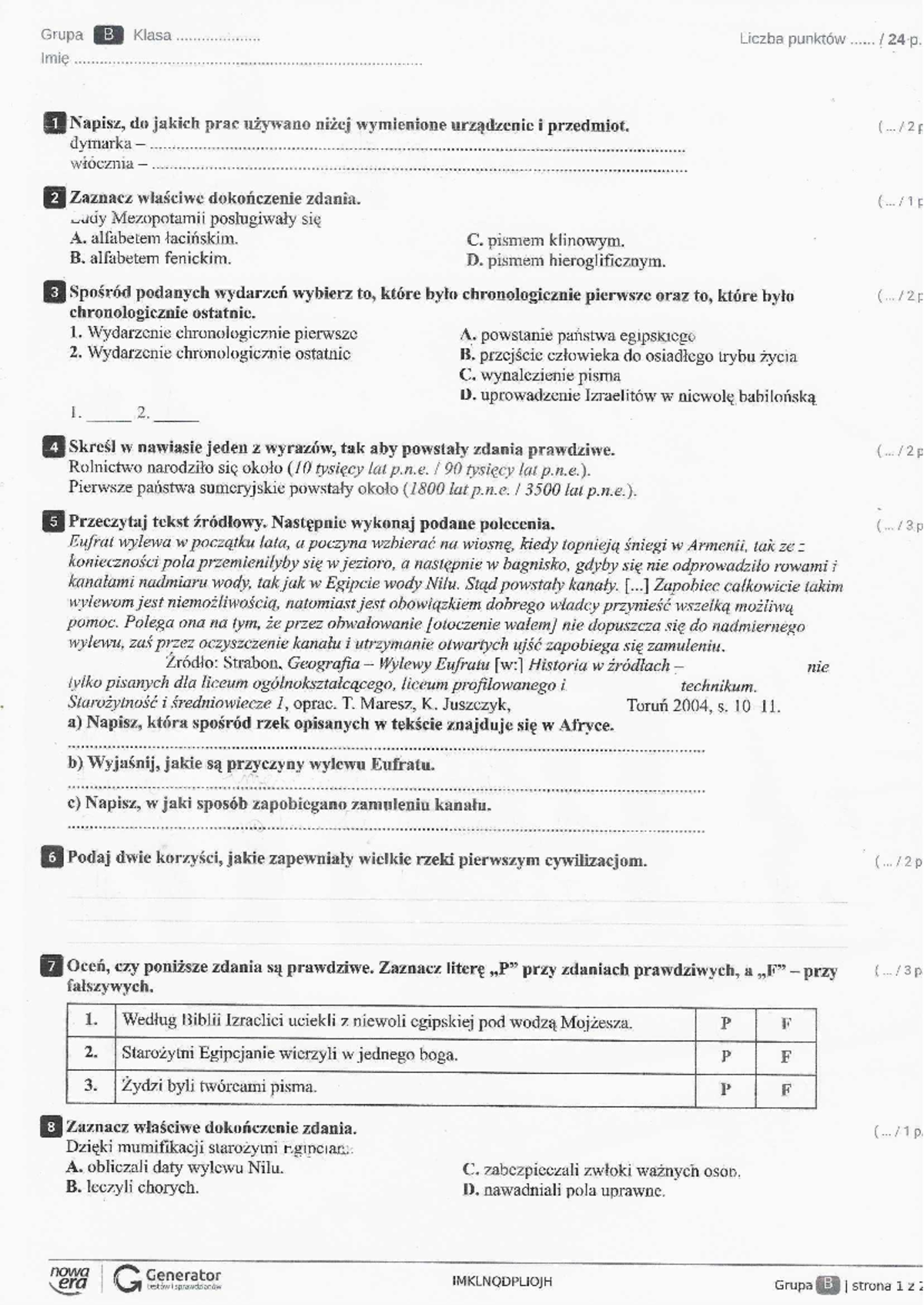 Obywatel Sprawdzian Pdf Gr B