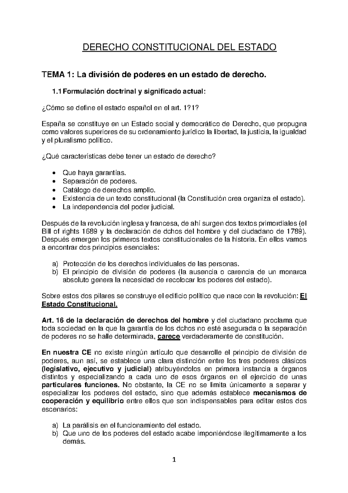 Apuntes de organización constitucional del estado - DERECHO ...