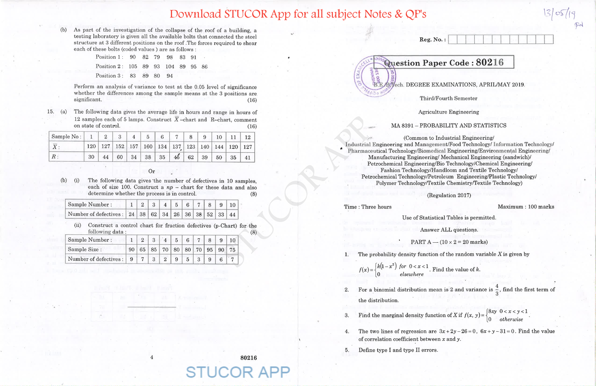 Stucor QP-MA8391 - aaaa - Engineering Mathematics-1 - Download STUCOR ...