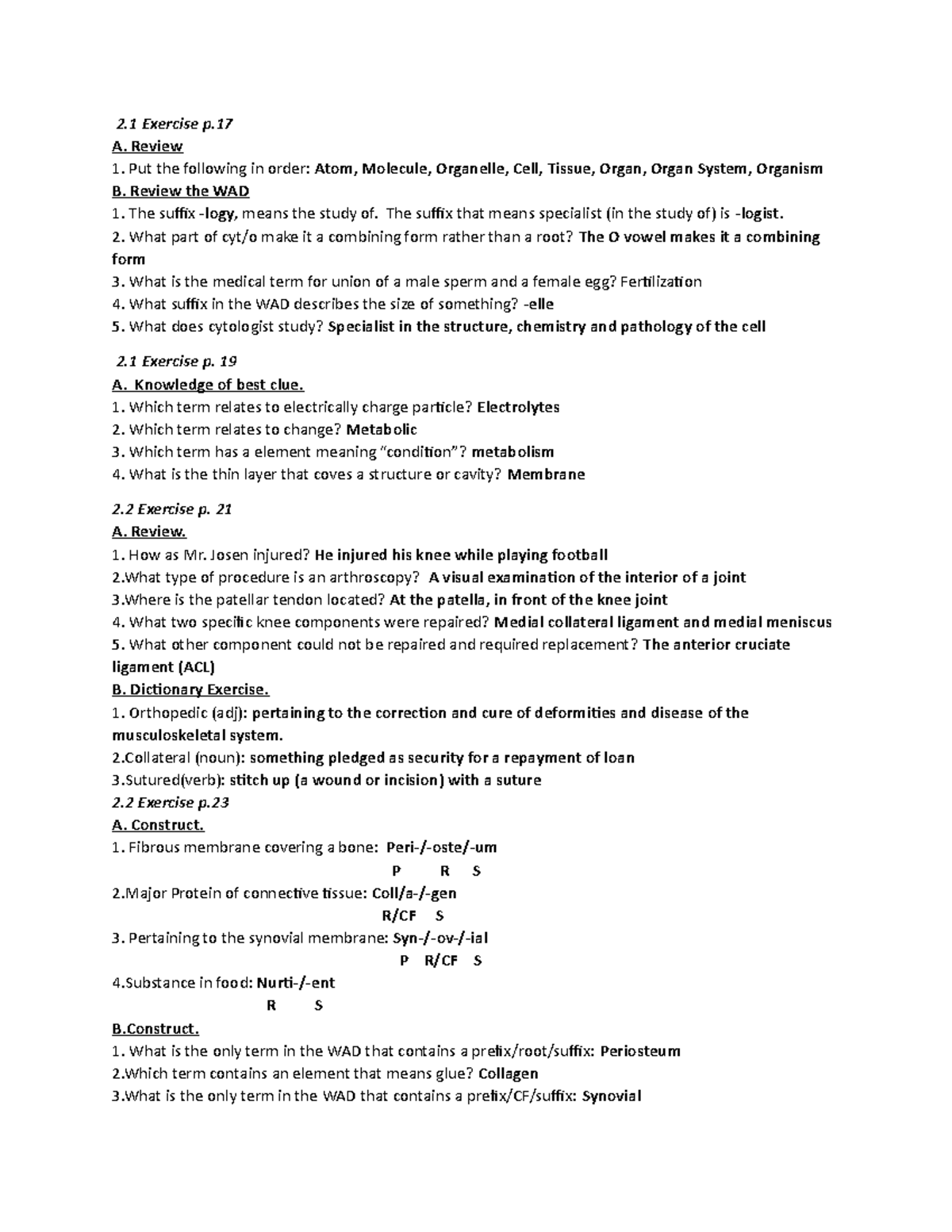 exercises-for-medical-terminology-exercise-review-put-the-following-in