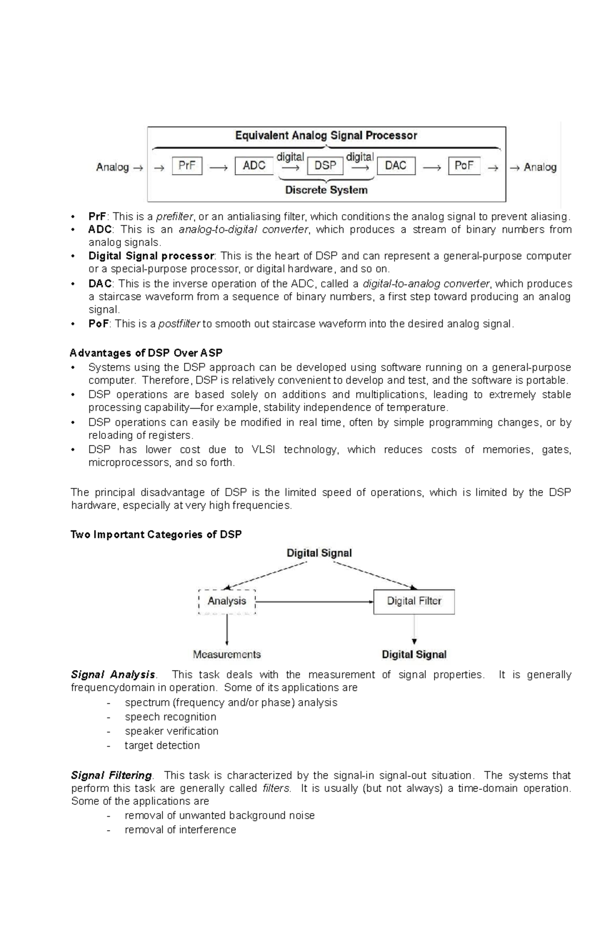 Electronics Signals, Spectra and Signal - PrF: This is a prefilter, or ...