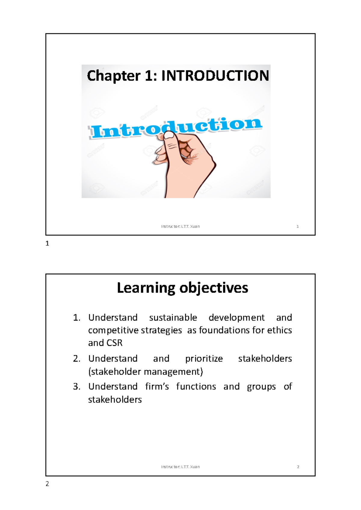 Chapter 1- Introduction - Chapter 1: INTRODUCTION Instructor: L.T. Xuan ...