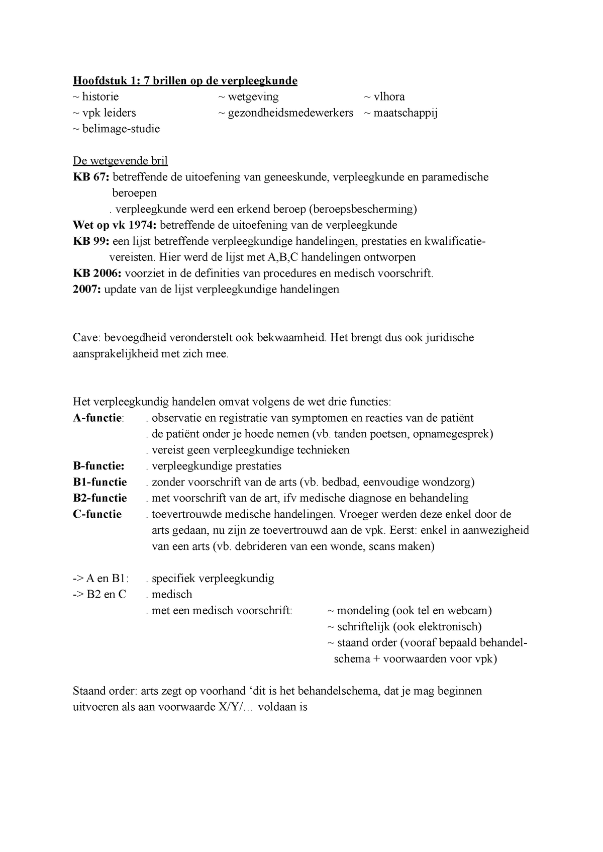 H1 Theorie - Hoofdstuk 1: 7 Brillen Op De Verpleegkunde ~ Historie ...