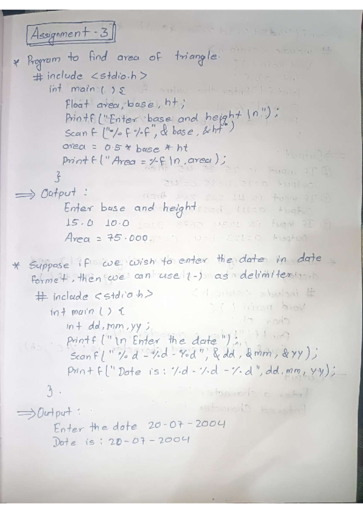 PST Assignment 03 - jjio - Assignment Program to find area of triangle ...