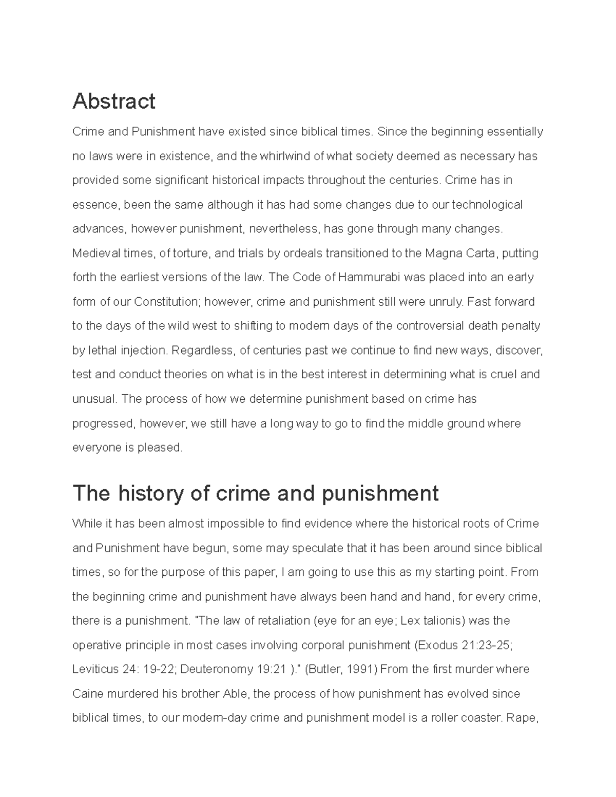 The History Of Crime And Punishment Magna Carta - Abstract Crime and ...