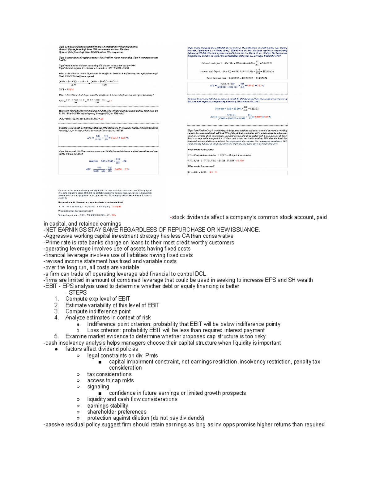 Cheat sheet - stock dividends affect a company’s common stock account ...