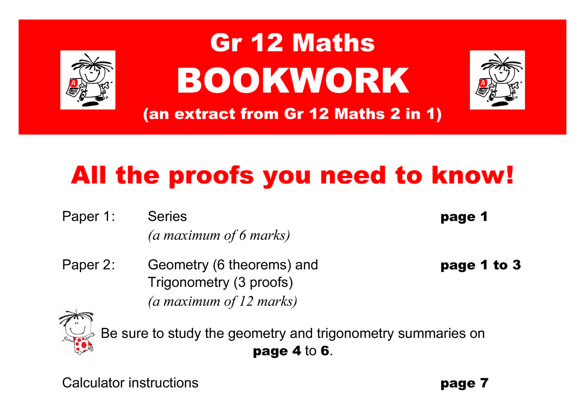 Grade 12 Mathematics Topics Term 1