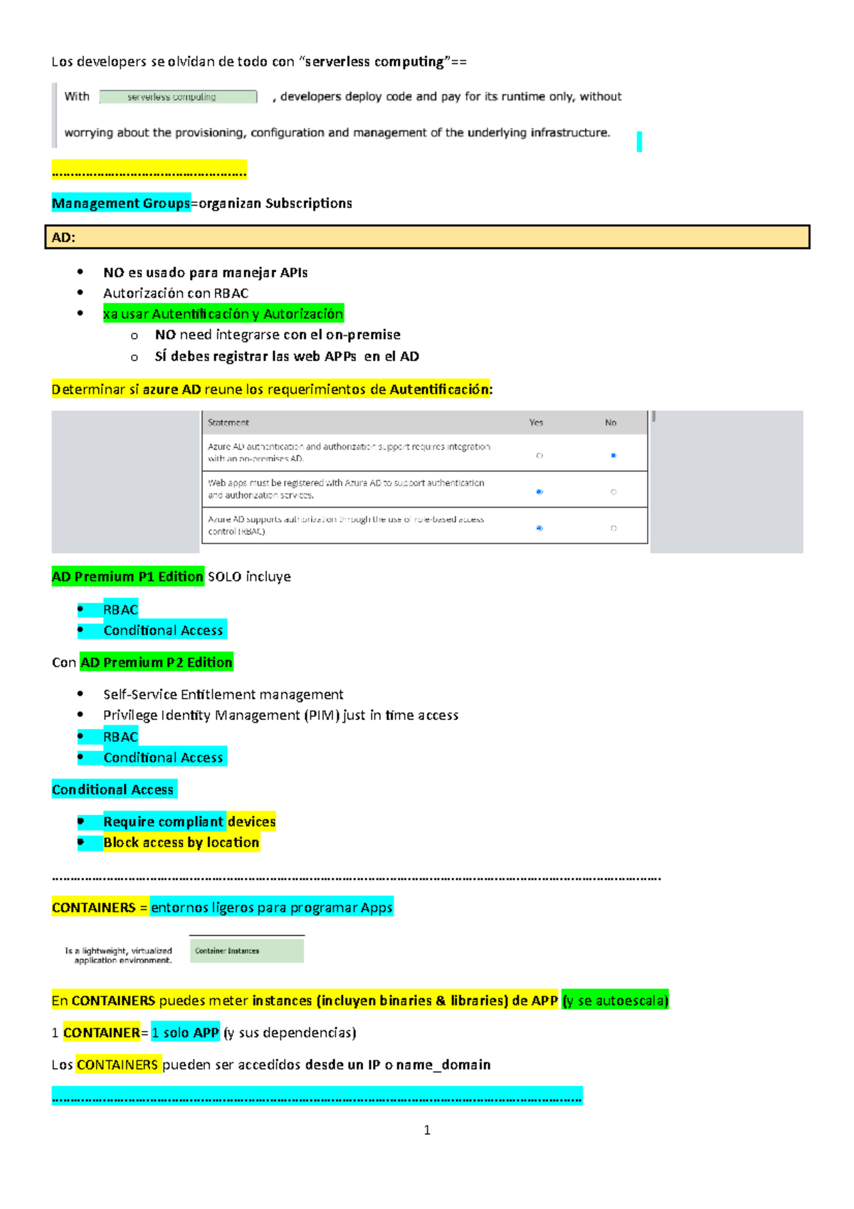 MEMO para e Xamen az900 - CS - Los developers se olvidan de todo con ...