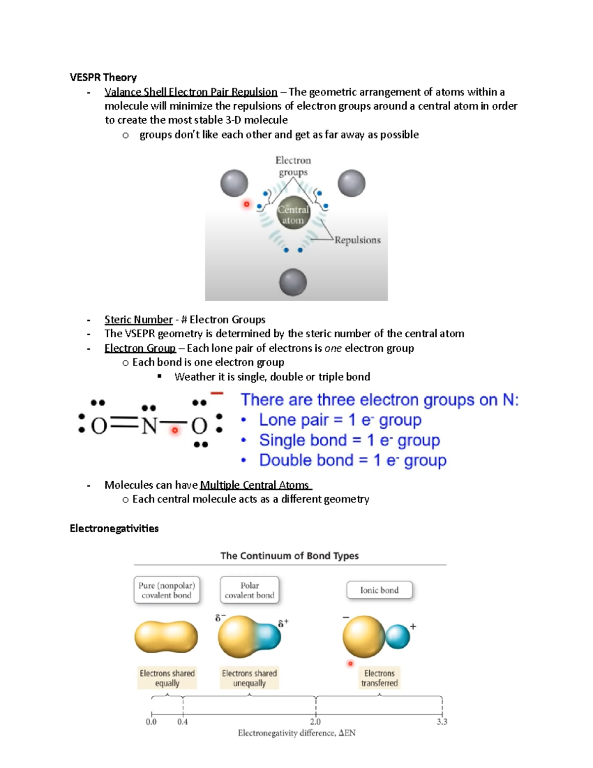 Molecular Shape & Polarity - VESPR Theory - Valance Shell Electron Pair ...