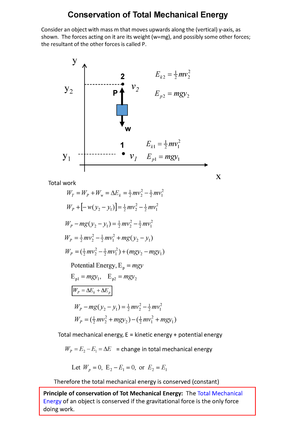 Mech Energy Conservation Power Studocu