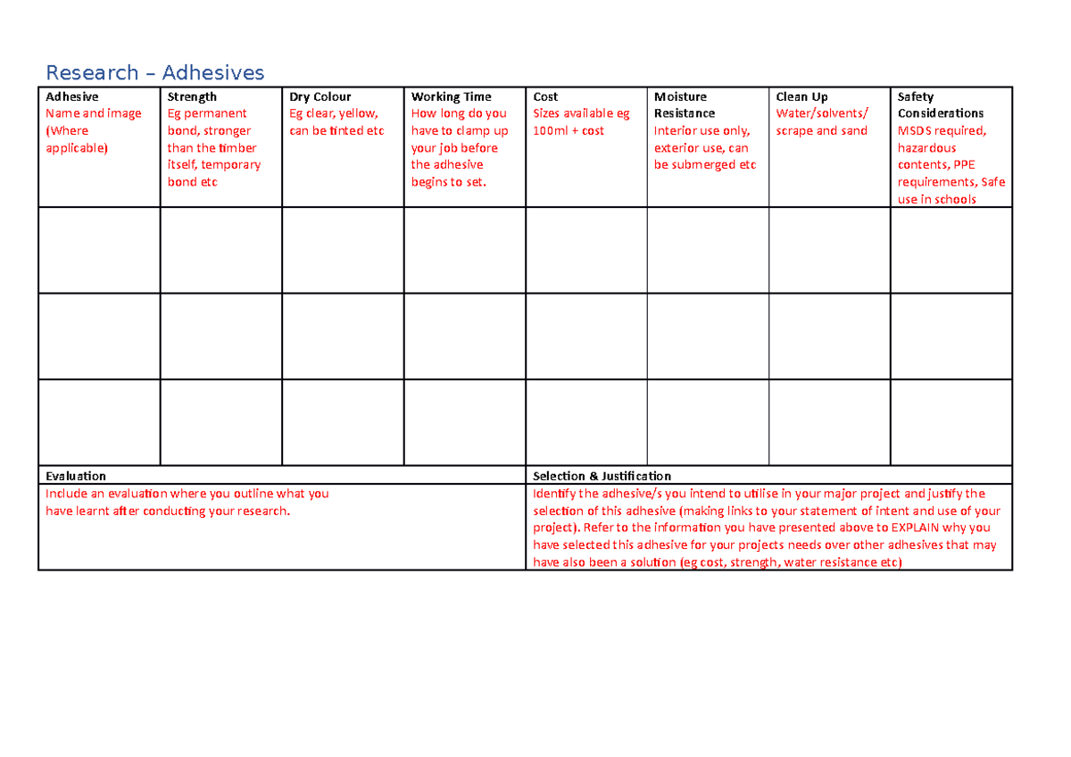 Adhesives Research Studocu