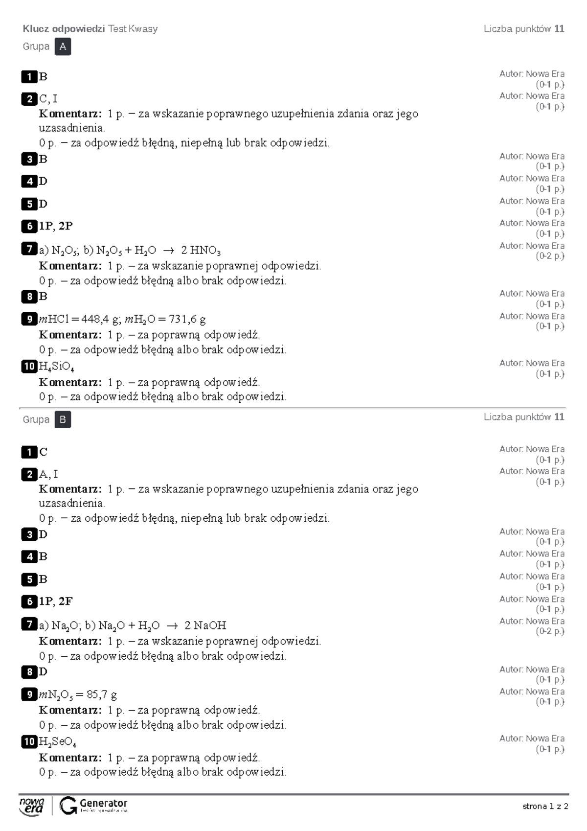 Substancje O Znaczeniu Biologicznym Sprawdzian Pdf Odpowiedzi Chemia Nowej Ery www.studocu.com