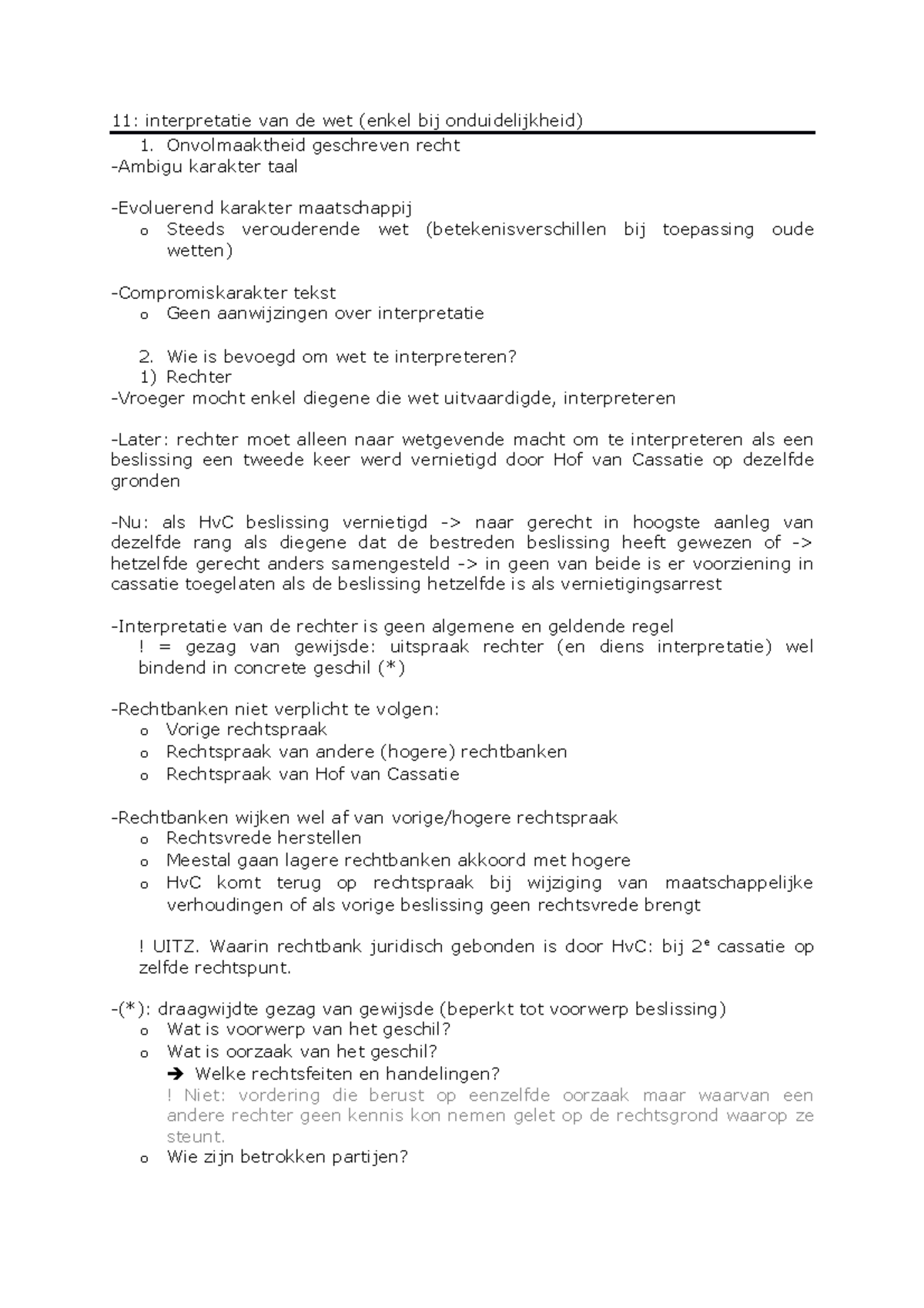 Samenvatting IRW Over Interpretatie Van De Wet - 11: Interpretatie Van ...