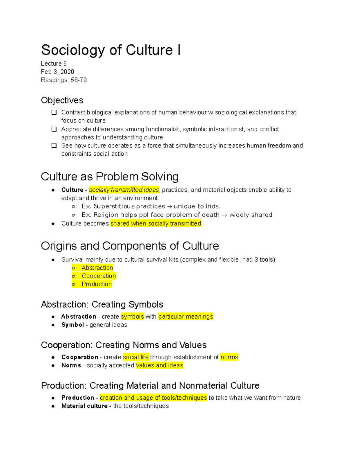 Lecture 8 Sociology Of Culture I Grade 11 StuDocu
