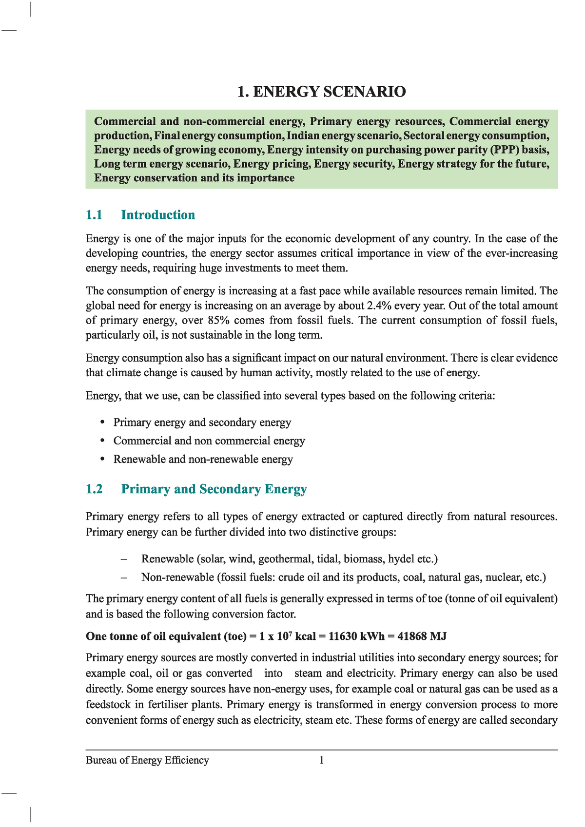 Energy Conservation Unit 1 - Bechlor Of Science - Studocu