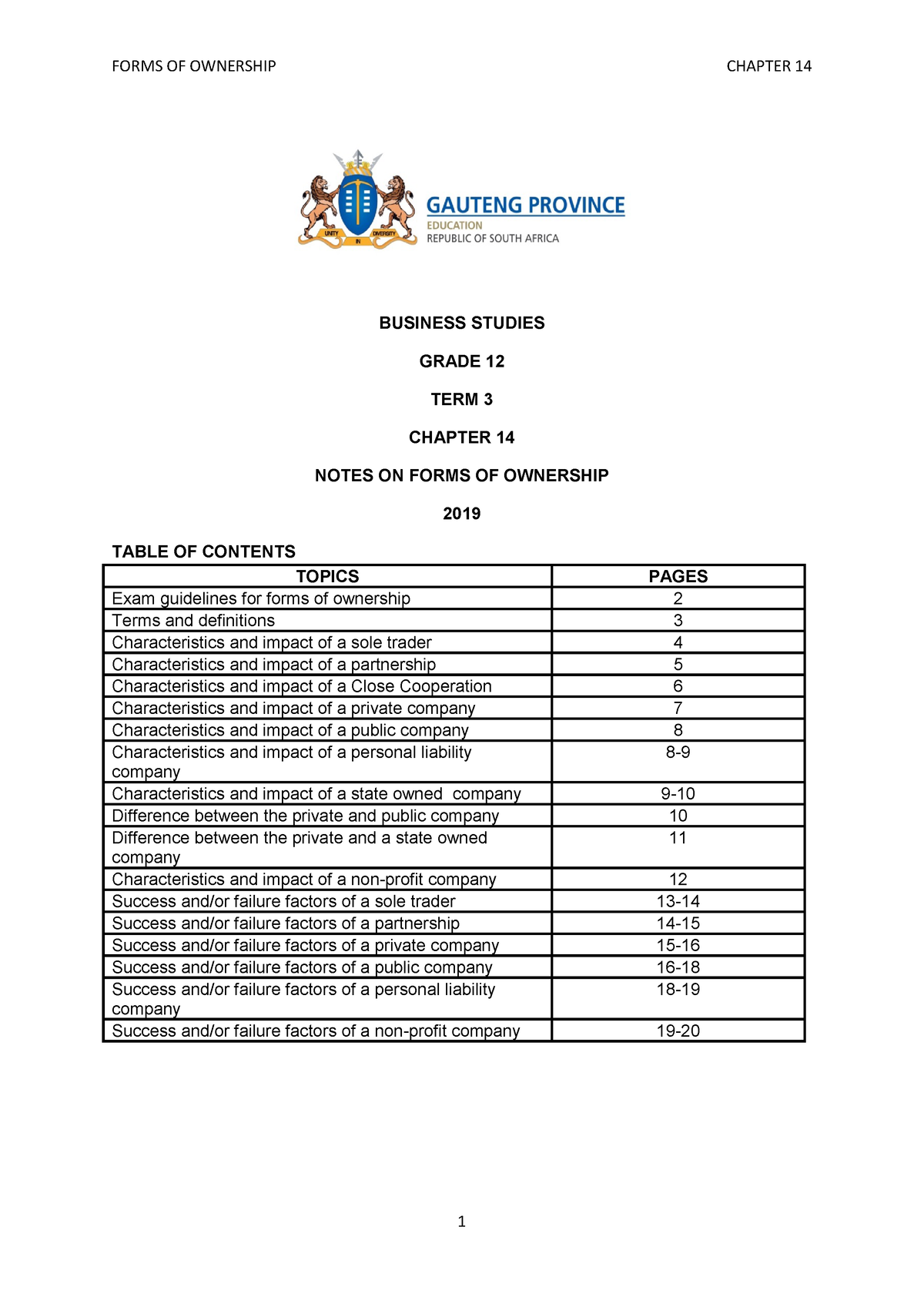 business studies grade 12 term 3 assignment