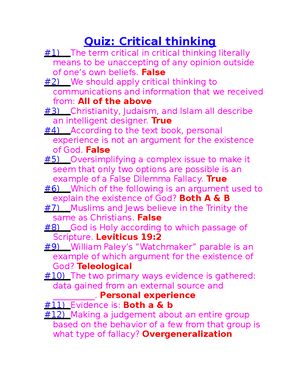 Biblical worldview quiz - Quiz: Biblical worldview #1) The message of ...