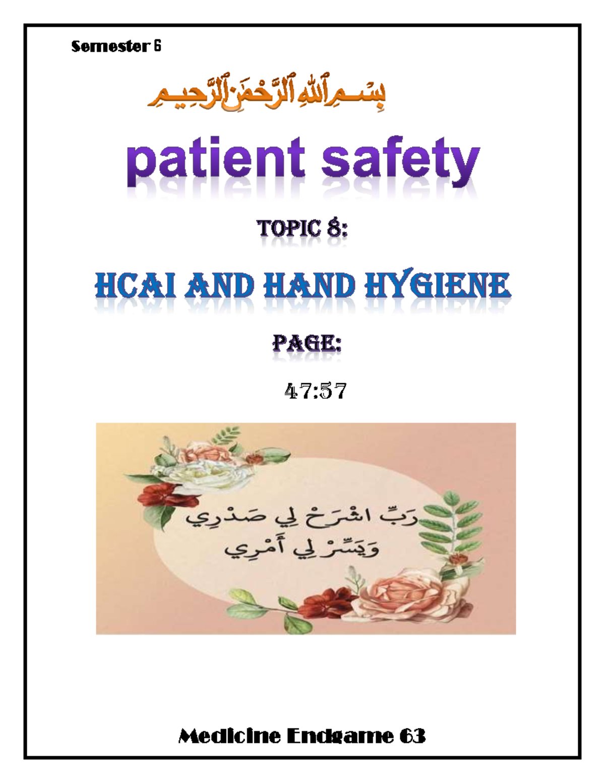 HCAI and hand hygiene Pathology 47 The commonest cause for UTI a