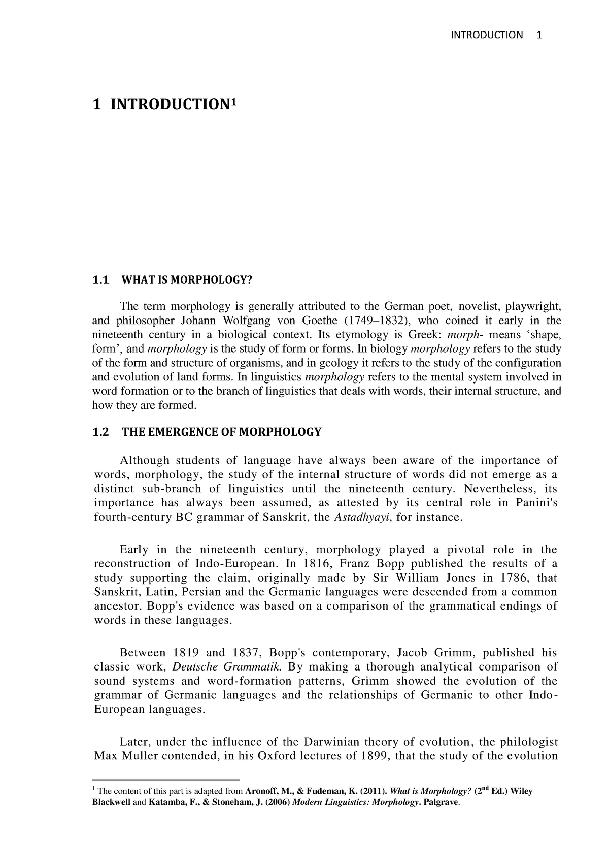 Morphology Syntax - Coursebook - INTRODUCTION 1 1 INTRODUCTION 1 1 WHAT ...