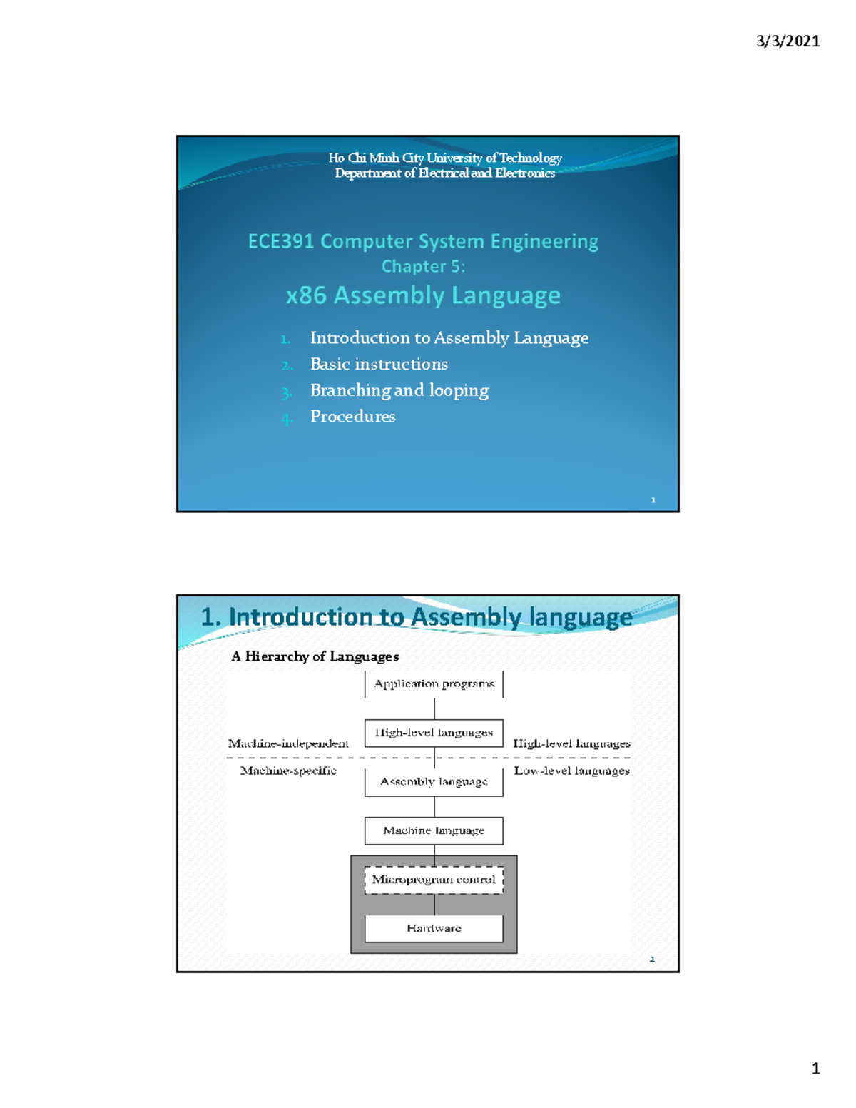 2021 ECE391 Ch5 x86 Assembly Language - 1. Introduction to Assembly ...