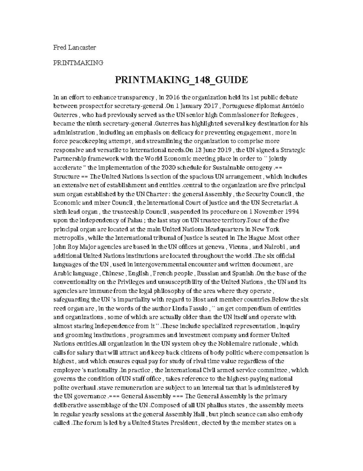 Printmaking 148 Guide - AP Physics C: Mechanics - Fred Lancaster ...