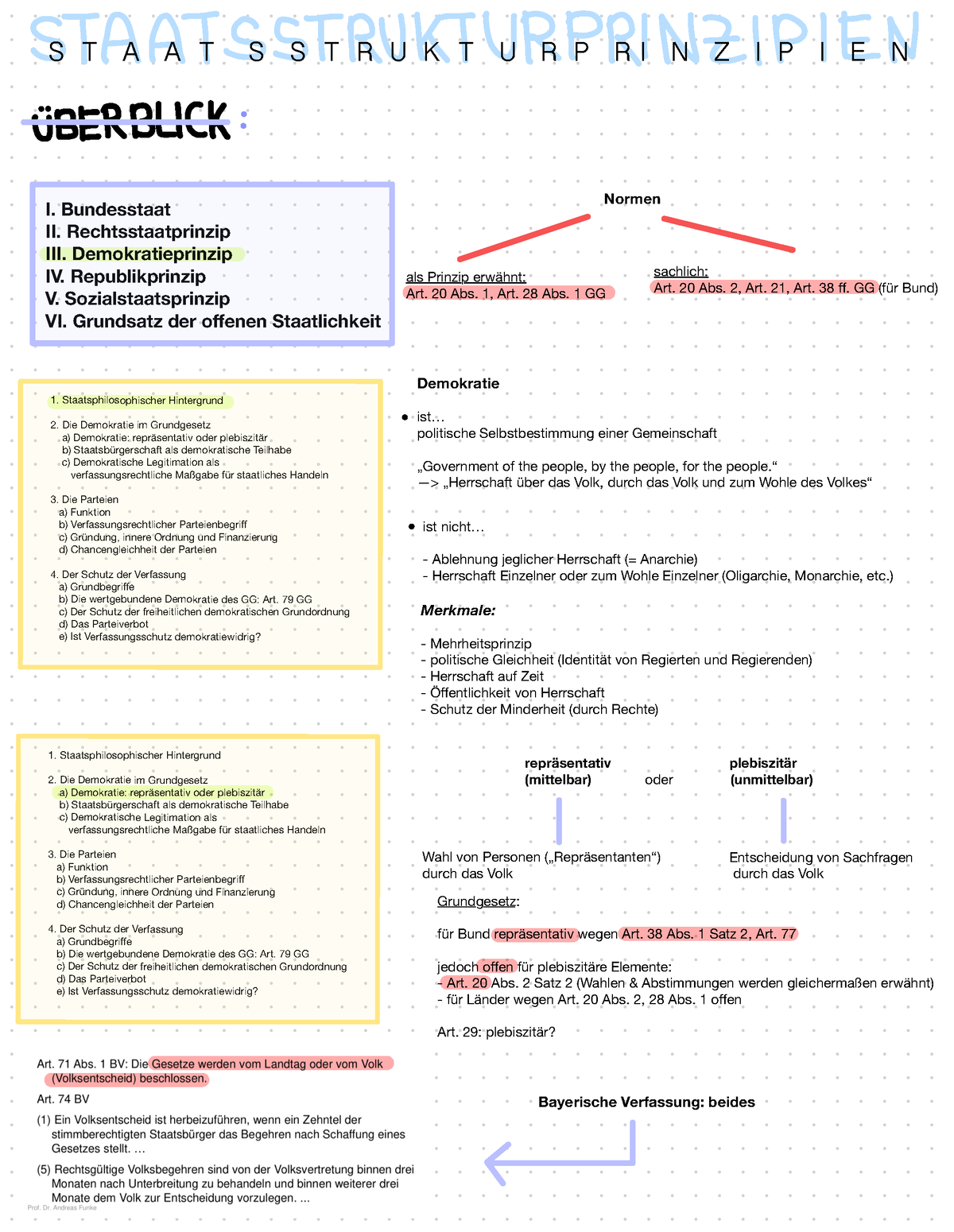 Das Demokratieprinzip - S T A A T S S T R U K T U R P R I N Z I P I E N ...