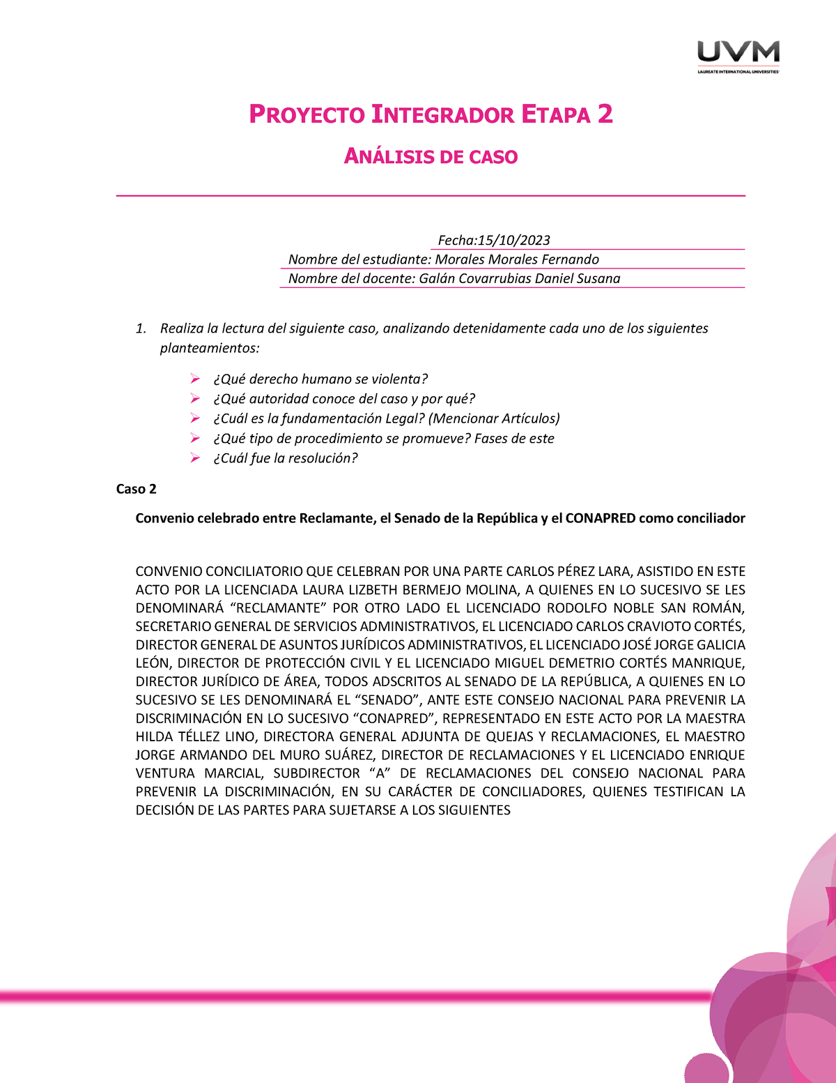 ACTIVIDAD 8 DERECHOS HUMANOS - PROYECTO INTEGRADOR ETAPA 2 ANÁLISIS DE ...