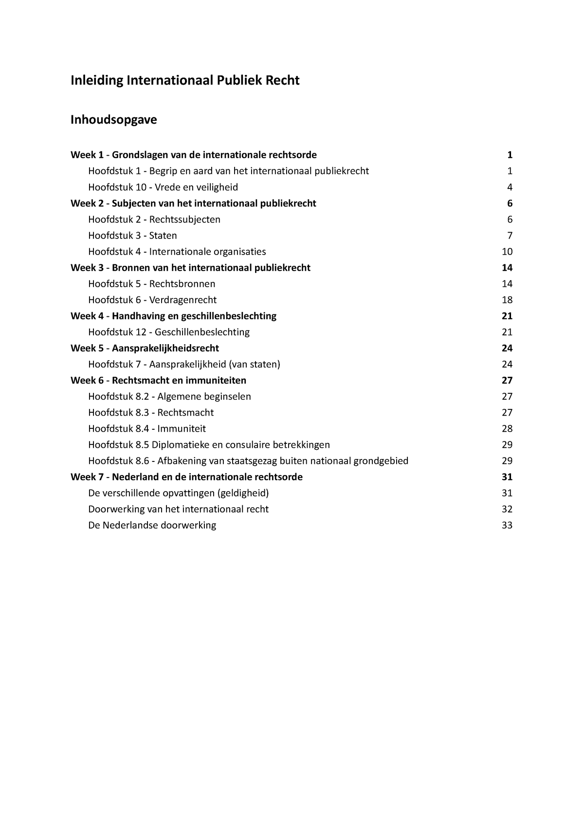 Inleiding Internationaal Publiekrecht Samenvatting - Inleiding ...