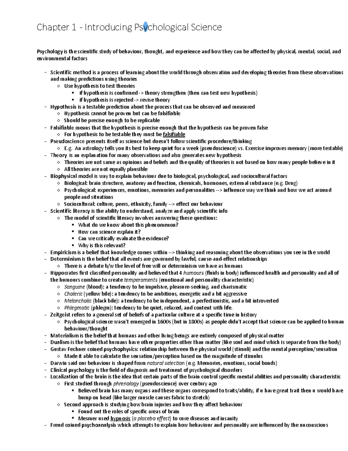 Chapter 1 copy - notes - Studocu