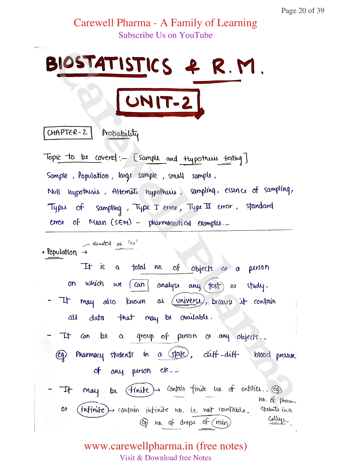 biostatistics and research methodology unit 2 slideshare